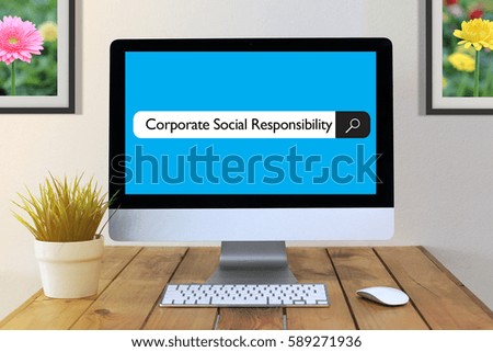 Web Search Concept : Corporate Social Responsibility