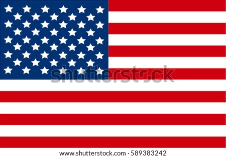 National flag of the United States of America. Vector illustration.
