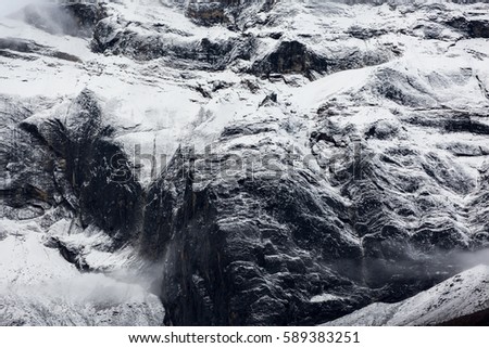 Snow mountain background 