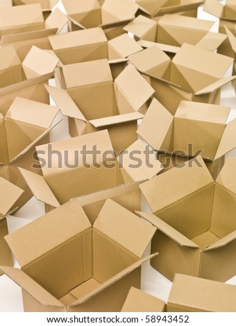 Heap of Packages on white background
