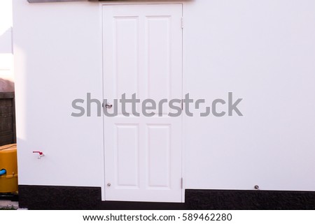 White Closed Door .