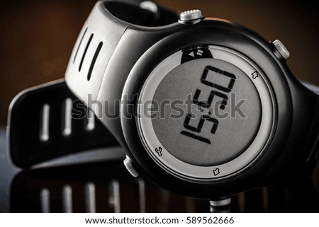 black digital wristwatch