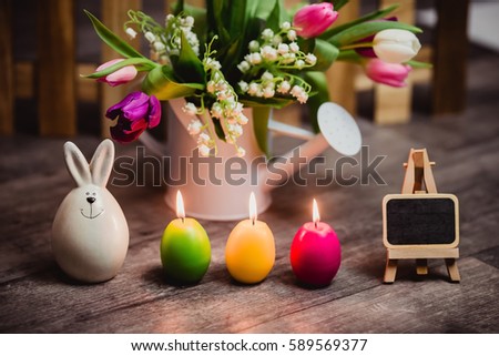 eggs candle for easter greeting cards.
