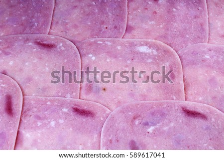 Pig ham texture. Pig meat ham background.