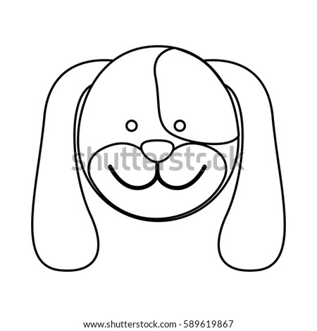 figure face dog icon, vector illustration design image