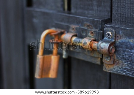 Old rusted lock 