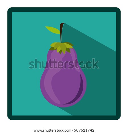 symbol eggplant icon image, vector illustration design stock