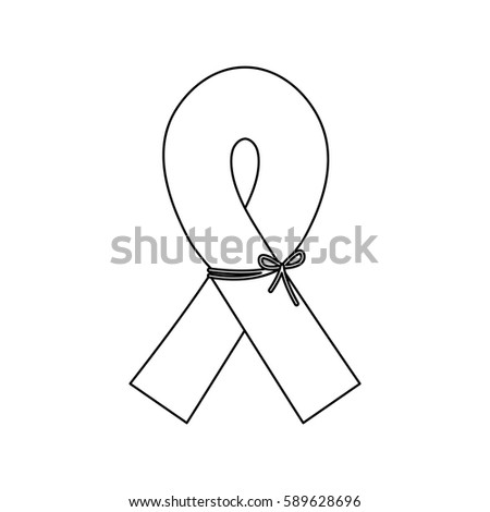 breast cancer ribbon defense icon, vector illustration design