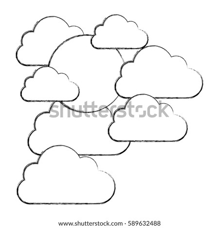 figure clouds covering the sun icon, vector illustraction design image