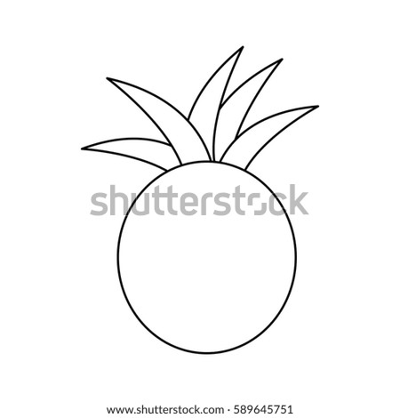 figure pineapple fruit icon stock, vector illustration design