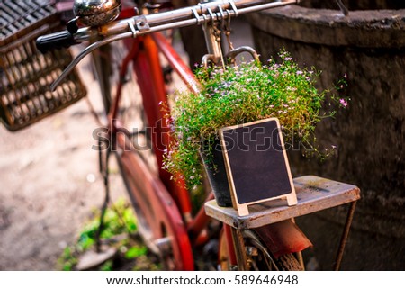 vintage Wooden board sign page on bicycles . Stand tent card Used for Menu Bar and restaurant or put everything into it . mockup