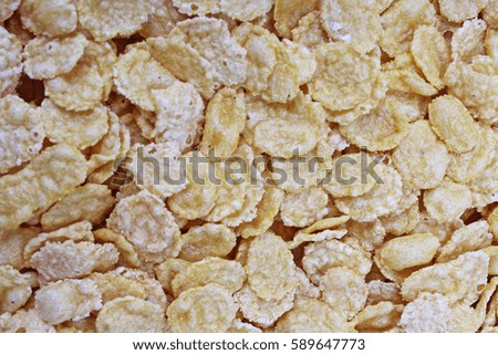 Cornflakes as background.