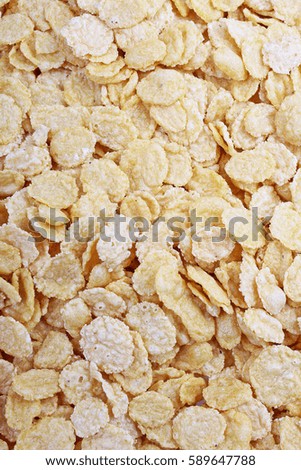 Cornflakes as background.