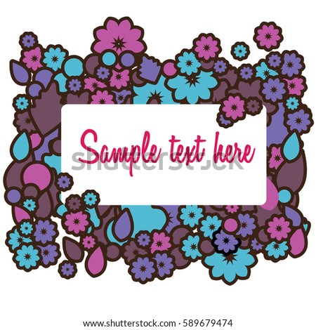 Vector floral texture with text/title