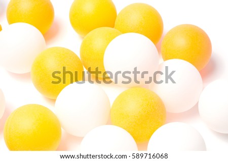 Ping pong balls for table tennis close-up Royalty-Free Stock Photo #589716068
