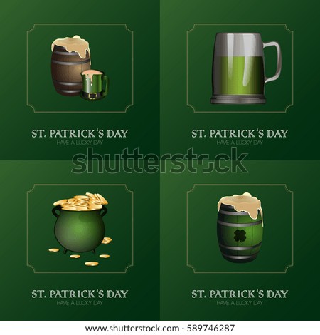 Saint Patrick day graphic designs, Vector illustration