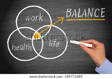 Work, Health and Life Balance Concept - Work-Life Balance Royalty-Free Stock Photo #589771889