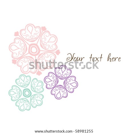 flower template card