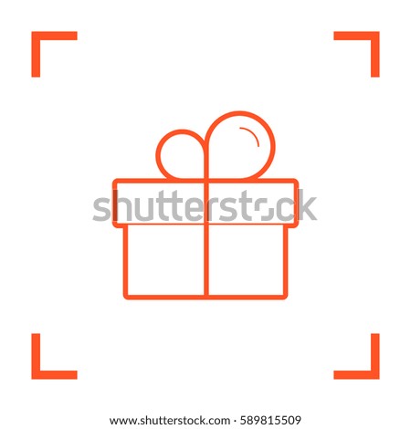Gift isolated minimal icon. Box graph line vector icon for websites and mobile minimalistic flat design.