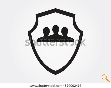 man, shield, badge, vector illustration eps10