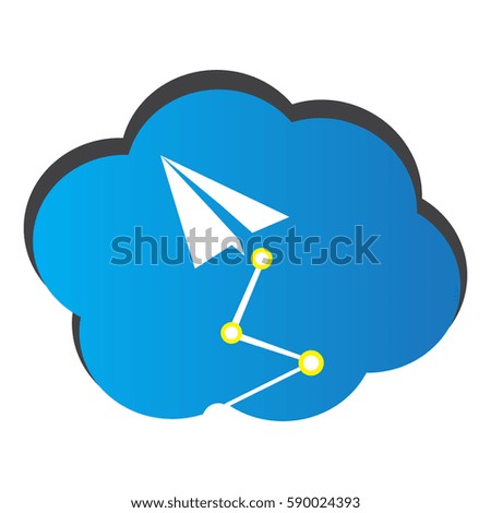 Abstract cloud computing graphic design, Vector illustration