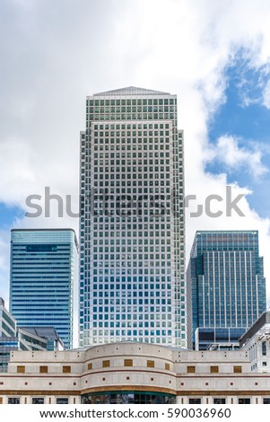Skyscraper background in Canary wharf, London