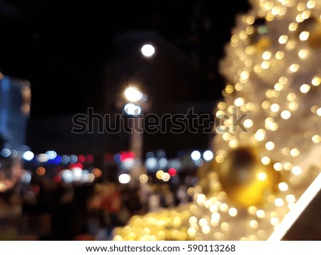 Bokeh lights christmas decoration  abstract background