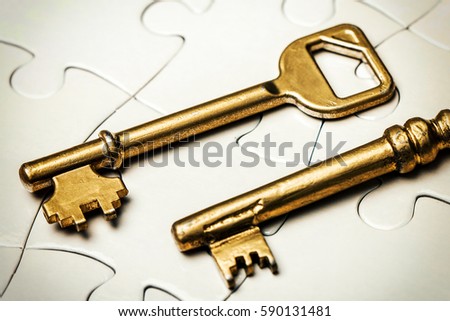 Photo of a Chest Key on a  puzzle