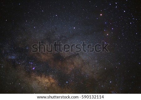 Close-up of Milky Way Galaxy, Long exposure photograph
