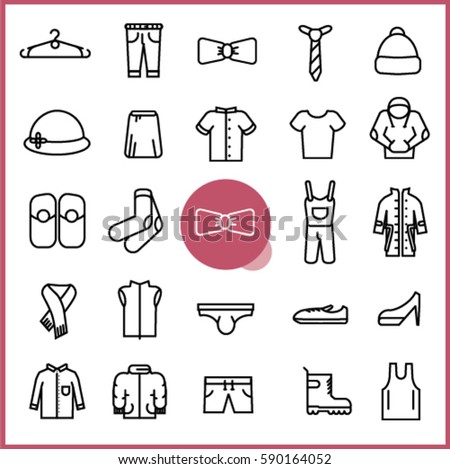 Clothes linear vector icon pack 24