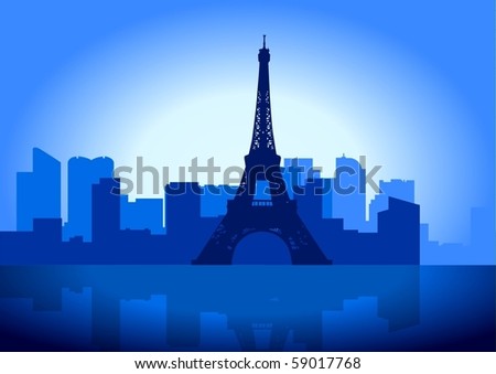 An illustration of Paris skyline