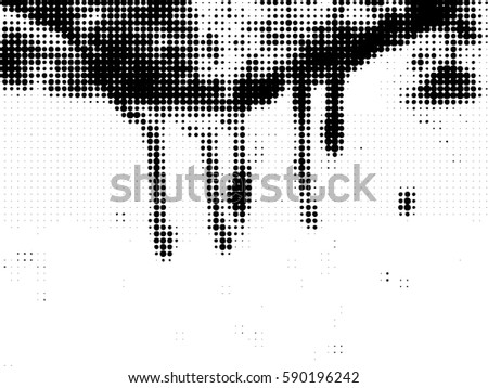 Grunge Texture. Simply Place illustration over any Object to Create Distressed Effect. Vector. Halftone dots pattern . Dirty spotted template . Trendy abstract design element for you design .