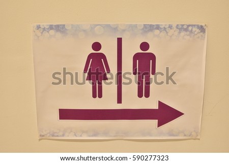 bathroom sign male female