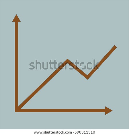 Vector illustration of Chart icon in maroon color
