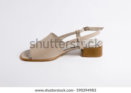 shoes leather Quality on White Background, Isolated Product, Top View