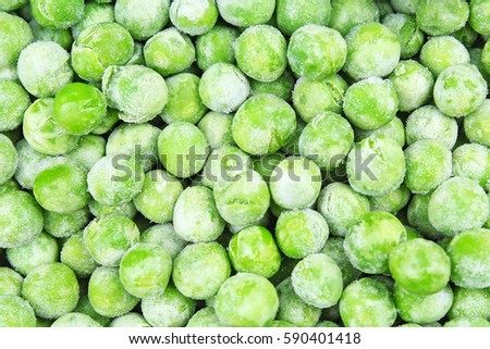 Frozen pea peas texture background. Green peases background pattern.
