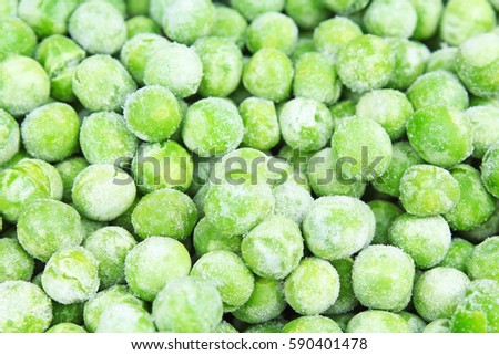 Frozen pea peas texture background. Green peases background pattern.
