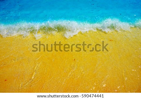beach water ocean blue,background,yellow sand and blue water

