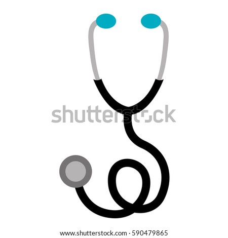 sticker professional stethoscope icon, vector illustraction design image