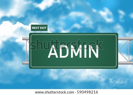 Road Sign Showing Admin 