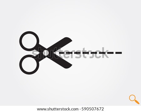 scissors, tape, cut, icon, vector illustration eps10