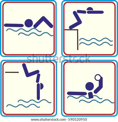 Vector illustration of a swimmer