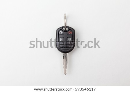 car key on white backgrounds