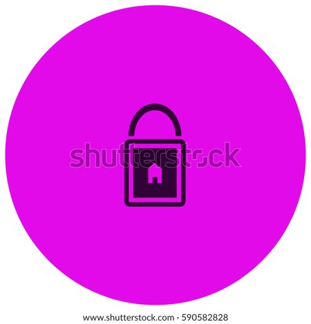Lock house vector  icon