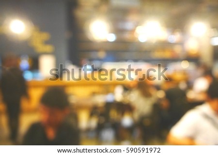 Blurred abstract background and can be illustration to article of restaurant