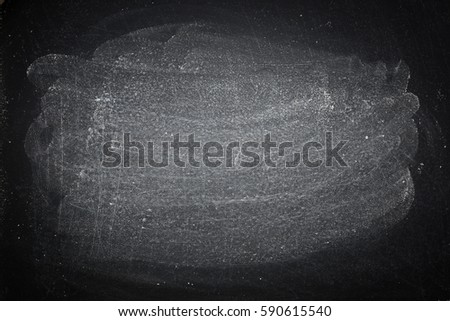 Chalk rubbed out on blackboard background, texture for abstract, education design.