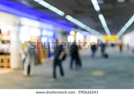 Blurred background : in the airport