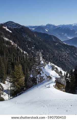 Chiemgau Alps in winter