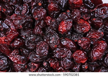 Cranberry. Red berry dry berries cranberries background. Cranberrie texture pattern. Dried shrivelled cranberry.