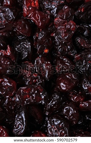 Cranberry. Red berry dry berries cranberries background. Cranberrie texture pattern. Dried shrivelled cranberry.